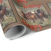 prettige feestdagen Mustangs Cadeaupapier (Rol Hoek)