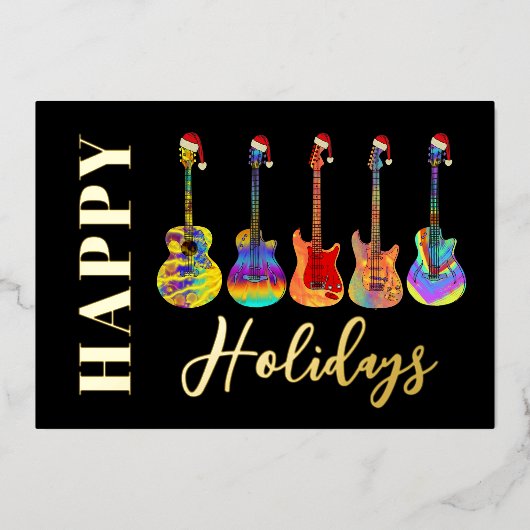 Prettige feestdagen Muziek Kerst Gitaar (Voorkant)