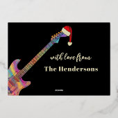 Prettige feestdagen Muziek Kerst Gitaar (Achterkant)