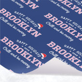 Prettige feestdagen Naam Christmas Santa Hat Pink Cadeaupapier