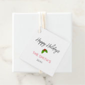 Prettige feestdagen Naam Jaar Feestelijk Kerstcade Bedankjes Labels (In situ)