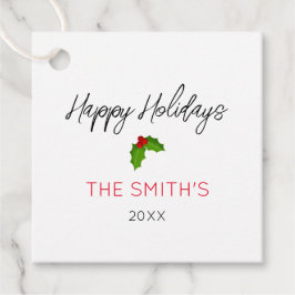 Prettige feestdagen Naam Jaar Feestelijk Kerstcade Bedankjes Labels