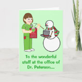 prettige feestdagen Naam Kantoor van de arts  (Voorkant)