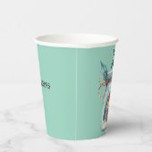 Prettige feestdagen Naam,? Magic House Mason Jar 8 Papieren Bekers (Rechts)