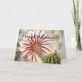 Prettige feestdagen Nachtbloeiende cactus bloem, Kaart