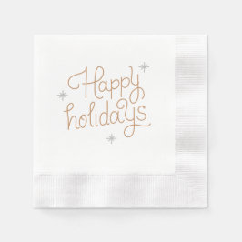 prettige feestdagen Napkin Servet