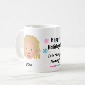 prettige feestdagen Natural Hair Coffee Mok (Voorkant links)