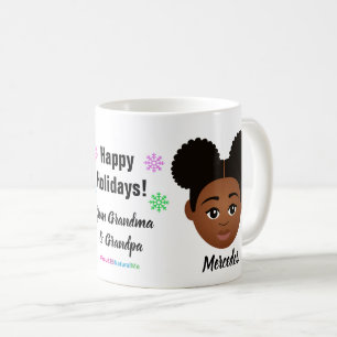 prettige feestdagen Natural Hair Coffee Mok