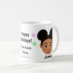 prettige feestdagen Natural Hair Coffee Mok