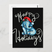 Prettige feestdagen Natuur Olifant Briefkaart (Voorkant / Achterkant)