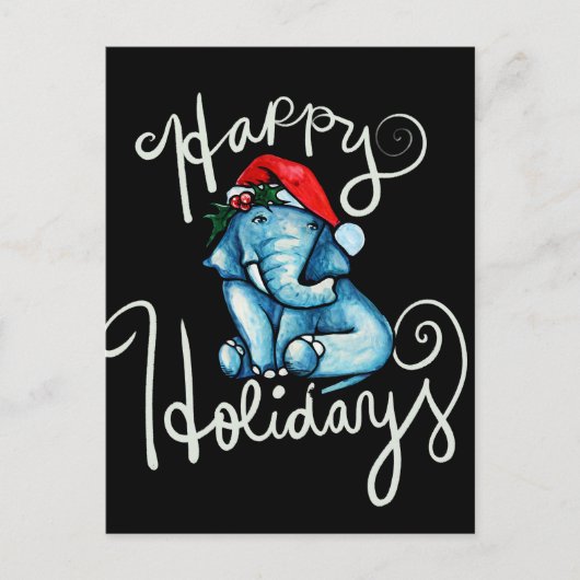 Prettige feestdagen Natuur Olifant Briefkaart (Voorkant)