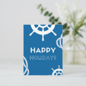 Prettige feestdagen - Nautisch touw Feestdagenkaart (Staand voorkant)