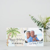 Prettige feestdagen Nautisch Tropisch Feestdagenkaart (Staand voorkant)