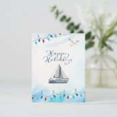 Prettige feestdagen "- nautische Kaart (Staand voorkant)
