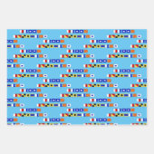 Prettige feestdagen Nautische Signaalvlag DIY BG K Inpakpapier Vel (Voorkant 3)