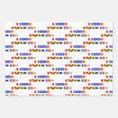 Prettige feestdagen Nautische Signaalvlag DIY BG K Inpakpapier Vel (Voorkant)