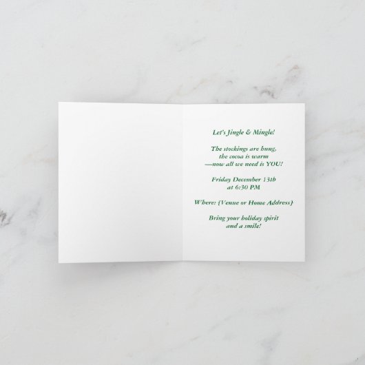 Prettige feestdagen Nee! Aangepaste uitnodiging vo (Binnen)