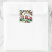 Prettige feestdagen Nee! Custom Holiday Sticker (Tas)