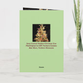 Prettige feestdagen Nee! Echte boom Echte sneeuw!  Kaart (Achterkant)