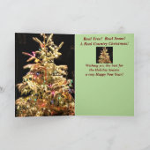 Prettige feestdagen Nee! Echte boom Echte sneeuw!  Kaart (Binnen)