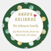 Prettige feestdagen Nee! kersttoespraak Ronde Sticker (Voorkant)