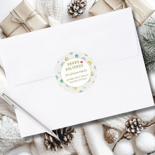 Prettige feestdagen Nee! kersttoespraak Ronde Sticker