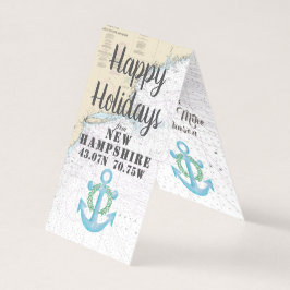 Prettige feestdagen New Hampshire Nautical Gift La Kaart