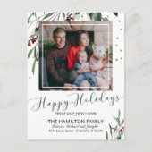 prettige feestdagen New Home Moving Notice Foto (Voorkant)