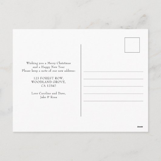 prettige feestdagen New Home  Red Truck Forest (Achterkant)