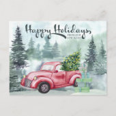 prettige feestdagen New Home  Red Truck Forest (Voorkant)