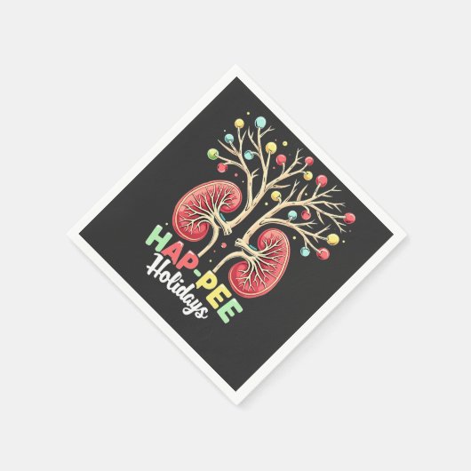 Prettige Feestdagen Nierdialyse Nierbewustzijn Ker Servet (Hoek)