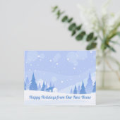 Prettige feestdagen Nieuwe Home Adreswijziging Win Briefkaart (Staand voorkant)