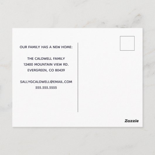 Prettige feestdagen Nieuwe Home Adreswijziging Win Briefkaart (Achterkant)