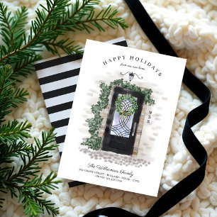 Prettige feestdagen Nieuwe Home Zwart Ijzer Waterv Feestdagenkaart