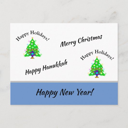 prettige feestdagen nieuwe jaren briefkaart (Voorkant)