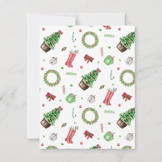 prettige feestdagen nieuwe kerstdeur voor thuisgeb aankondiging (Achterkant)