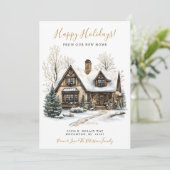 Prettige feestdagen Nieuwe startpunt verplaatsen Aankondiging (Staand voorkant)