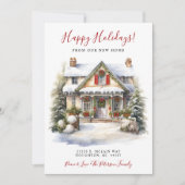 Prettige feestdagen Nieuwe startpunt verplaatsen Aankondiging (Voorkant)