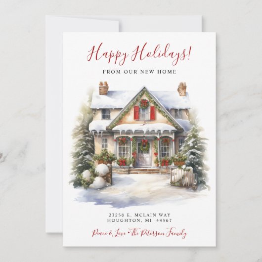 Prettige feestdagen Nieuwe startpunt verplaatsen Aankondiging (Voorkant)