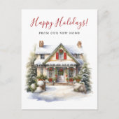 Prettige feestdagen Nieuwe startpunt verplaatsen Aankondigingskaart (Voorkant)