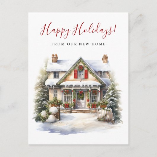 Prettige feestdagen Nieuwe startpunt verplaatsen Aankondigingskaart (Voorkant)