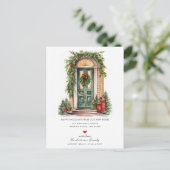 Prettige feestdagen Nieuwe startpunt verplaatsen Aankondigingskaart (Staand voorkant)