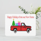 prettige feestdagen nieuwe thuisauto en nieuwe str feestdagenkaart (Staand voorkant)