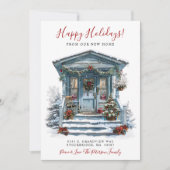 Prettige feestdagen · Nieuwe voordeur voor huis in Aankondiging (Voorkant)