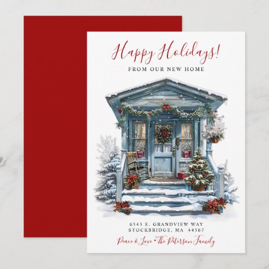 Prettige feestdagen · Nieuwe voordeur voor huis in Aankondiging (Voorkant / Achterkant)