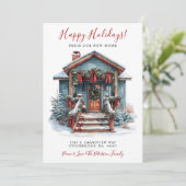 Prettige feestdagen · Nieuwe voordeur voor huis in Aankondiging (Staand voorkant)