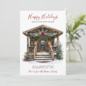 Prettige feestdagen · Nieuwe voordeur voor huis in Aankondiging (Staand voorkant)