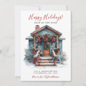 Prettige feestdagen · Nieuwe voordeur voor huis in Aankondiging (Voorkant)