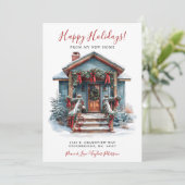 Prettige feestdagen · Nieuwe voordeur voor huis in Aankondiging (Staand voorkant)