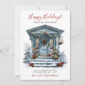 Prettige feestdagen · Nieuwe voordeur voor huis in Aankondiging (Voorkant)